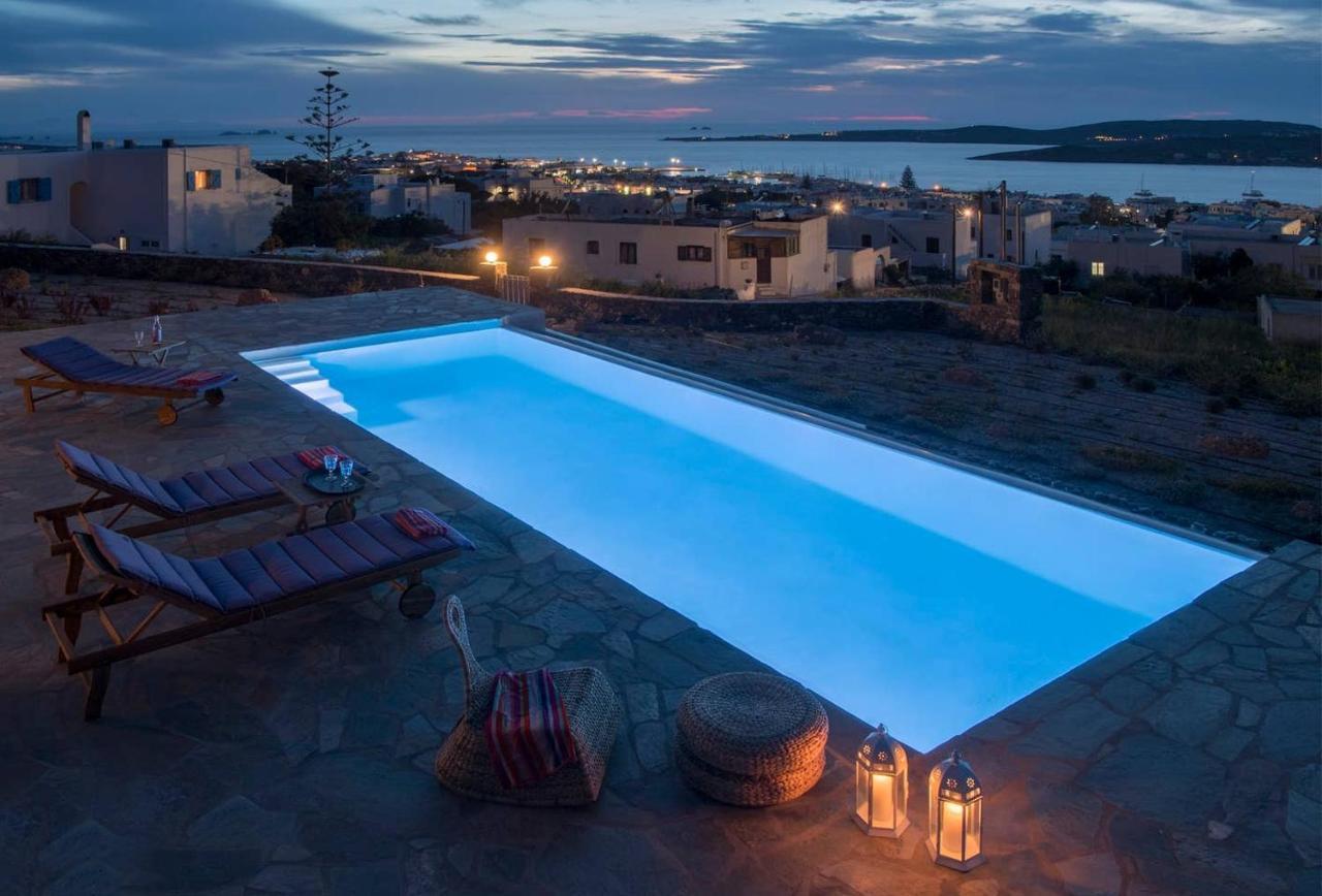 Paros Infinity Pool Villa Esterno foto
