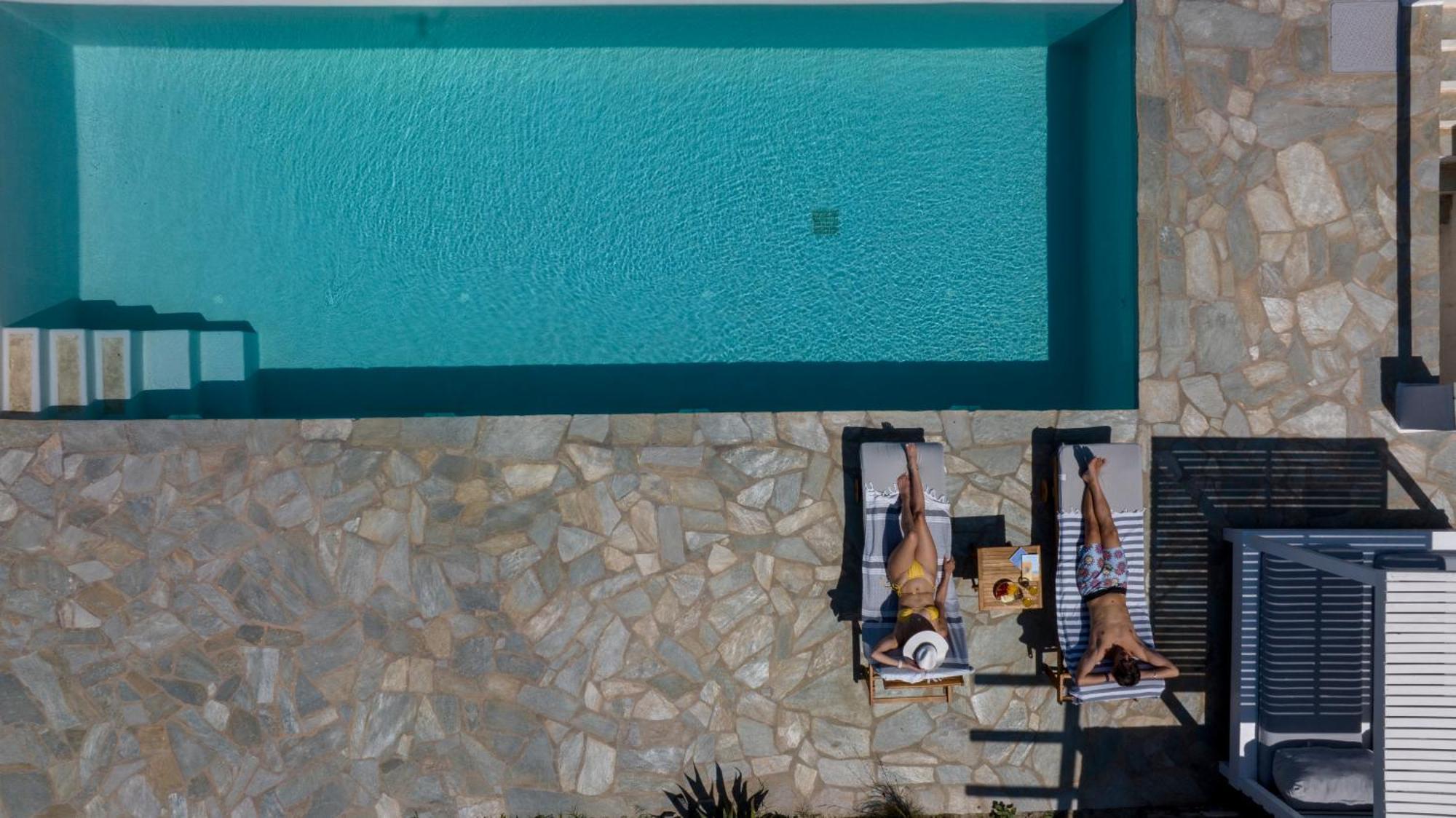 Paros Infinity Pool Villa Esterno foto